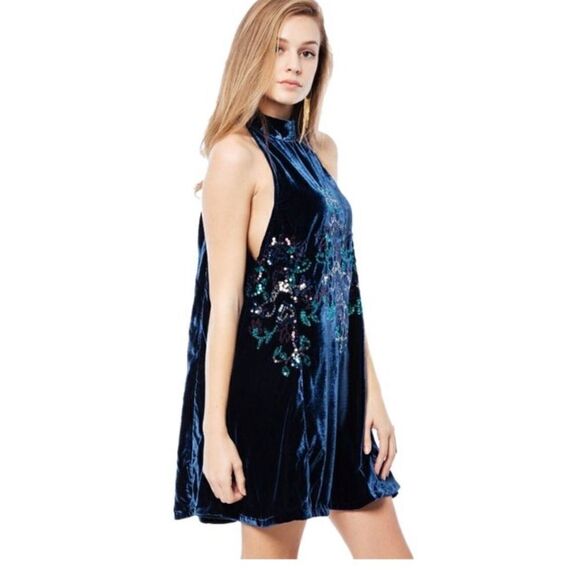 Free People Velvet Swing Dress - Picture 1 of 8